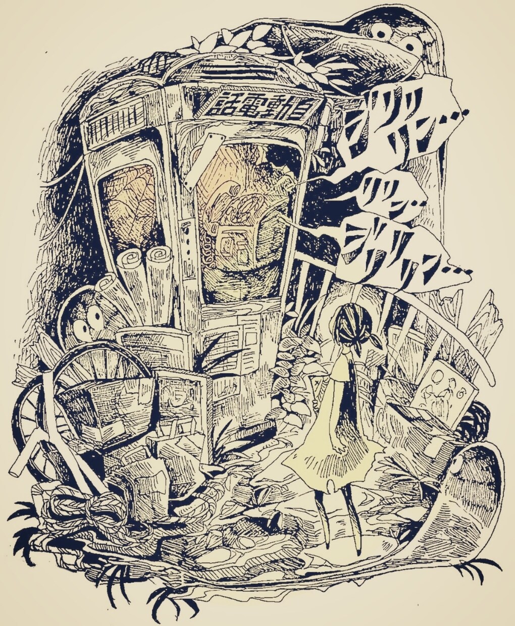 ペン画風の1枚絵を描きます 細かい描き込みで、遊び心が詰まった絵本風のイラスト イメージ3