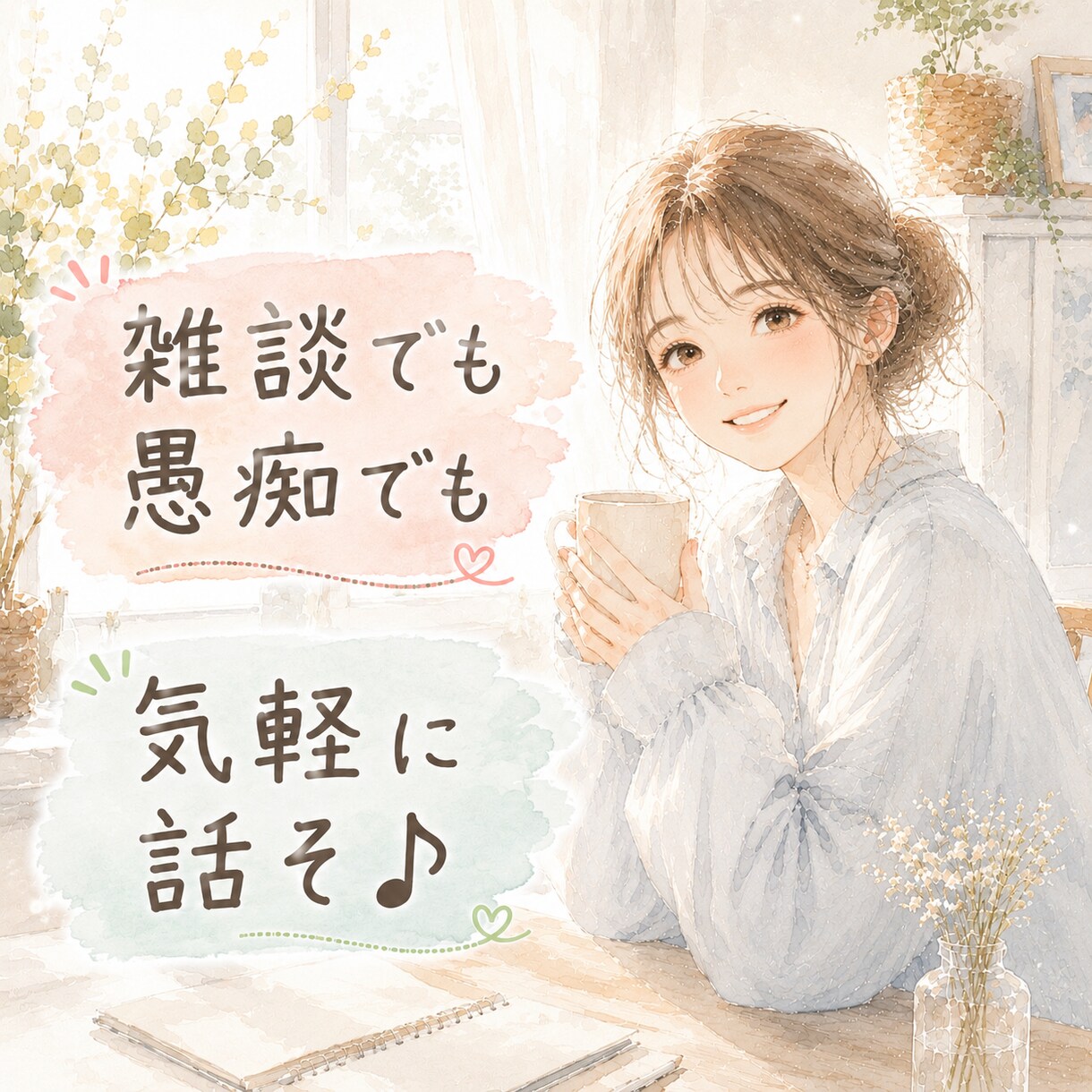 今日どうだった？☘️1分からお話聞きます ひとりで過ごす夜に、ふわっとあたたかいひとときを✨ イメージ1