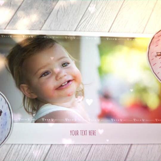 お子様の誕生と成長を可愛いアルバム動画で残せます お好きな写真で洗練されたハイクオリティーな映像を(S) イメージ1