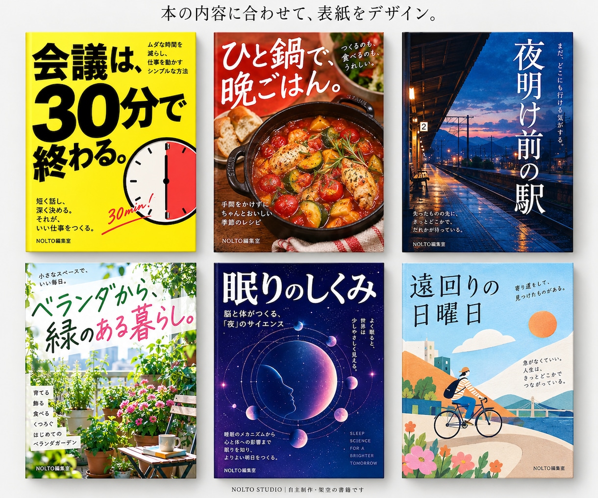 電子書籍と紙の表紙・告知画像まで制作します 初案2方向・修正3回。告知画像2枚と編集用ai付き イメージ1