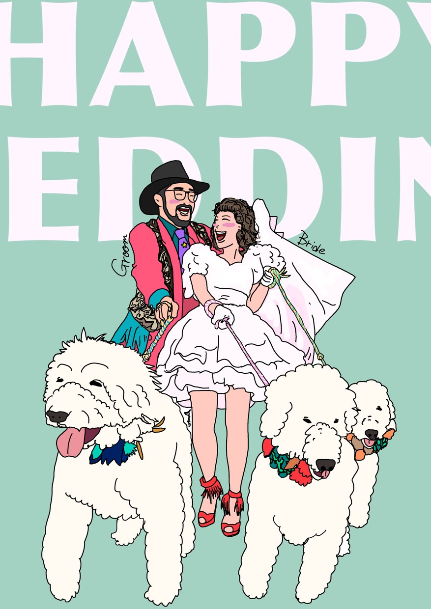 お洒落な似顔絵描きます 3日で完成！！まわりとちょっと差が付く似顔絵ウェルカムボード イメージ3