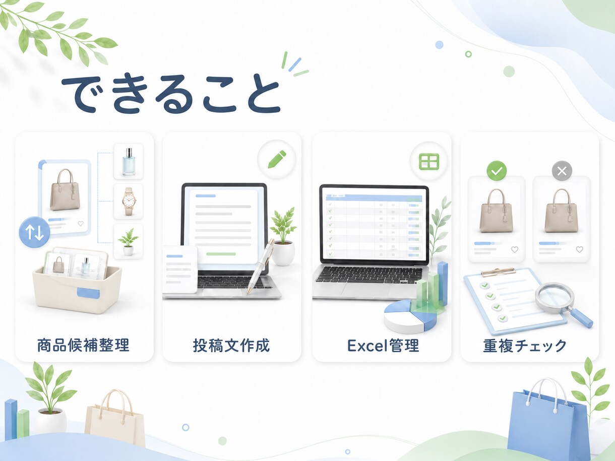 楽天ROOM の商品選定・投稿文作成を効率化します 毎日のROOM人気商品候補 投稿文 コレクション整理 いいね イメージ2
