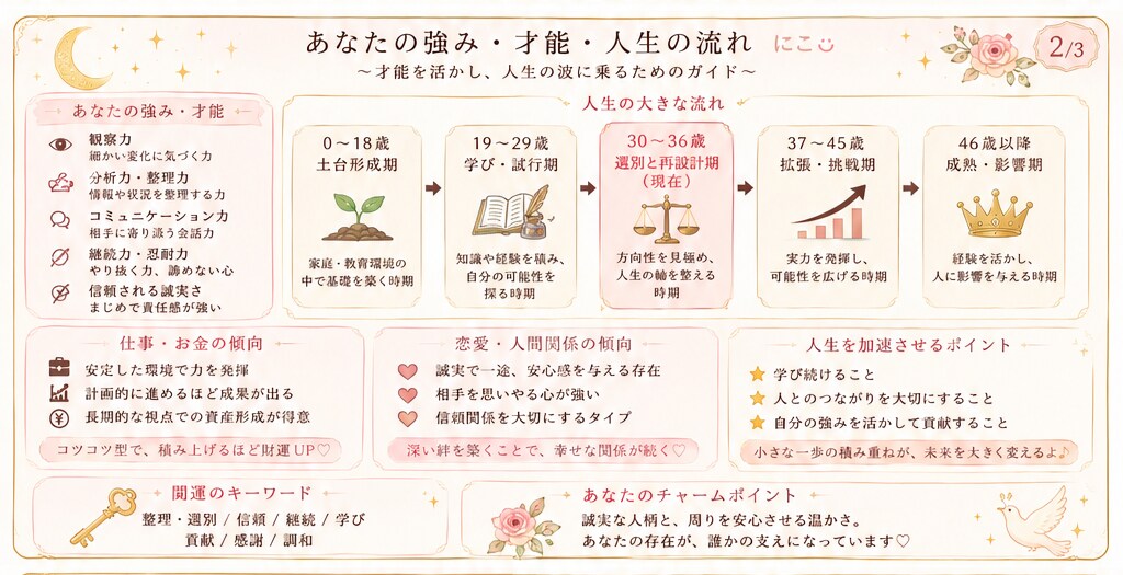 もう迷わない。あなたの人生の流れを言語化します あなたの人生を可視化⭐︎数秘×心理分析ベース診断 イメージ4