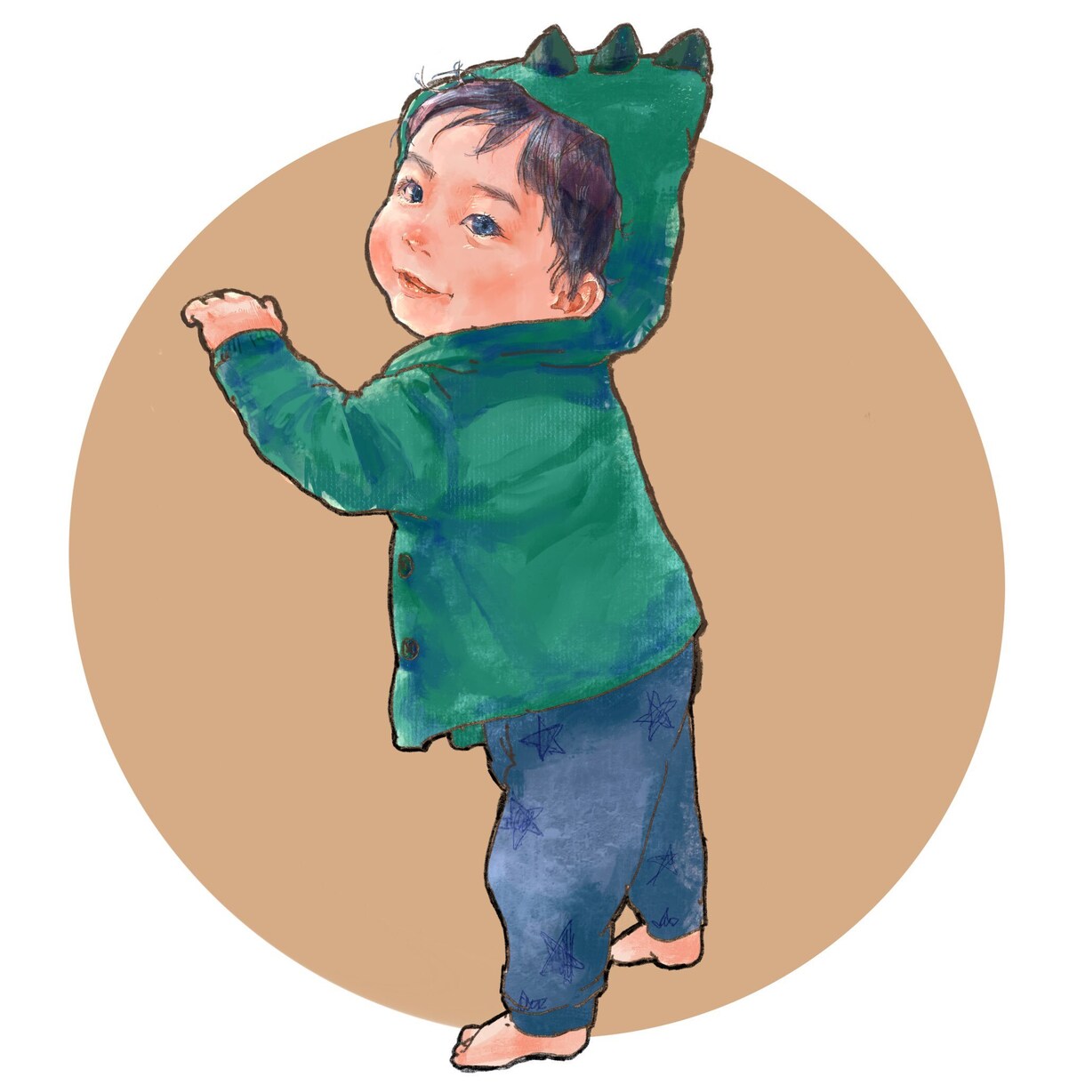 写真からご本人、お子様、芸能人などの絵を描きます 写真を利用できないシーンにも。味わい深い絵が描けます。 イメージ4