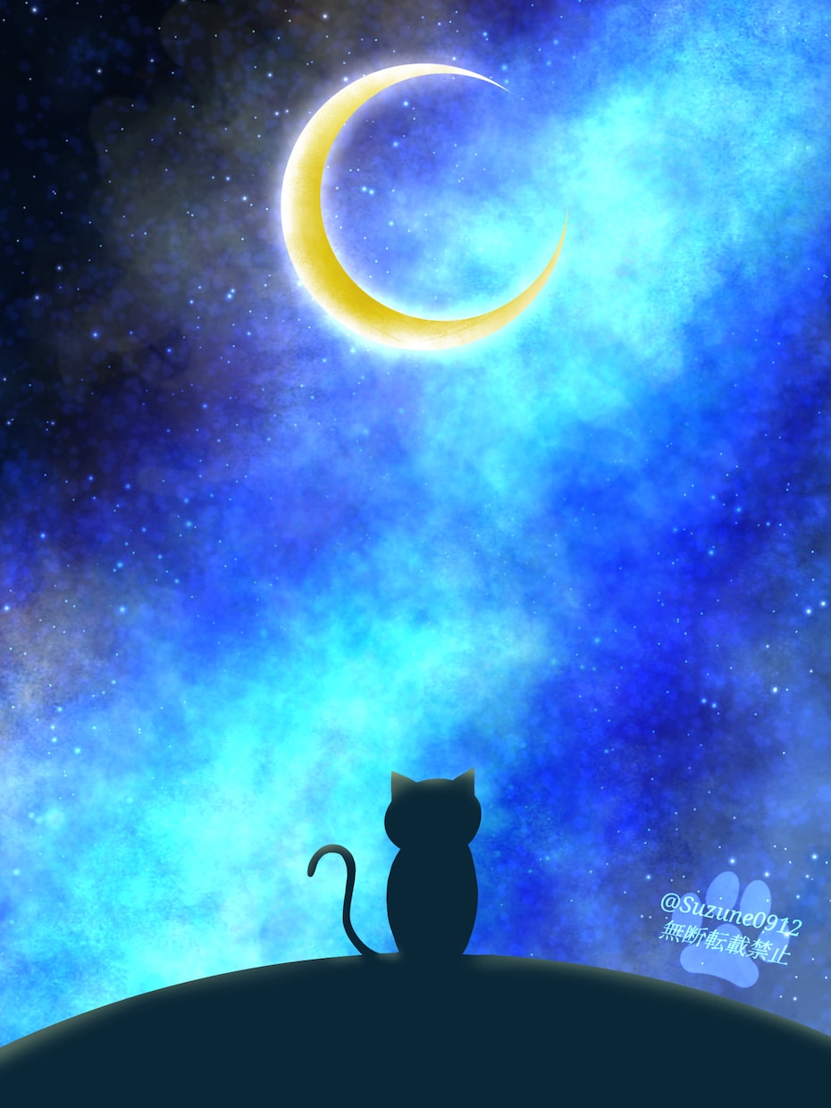 星空や月モチーフのイラスト描きます 星空・月好きさん注目！SNS利用可能なイラスト描きます！ イメージ4