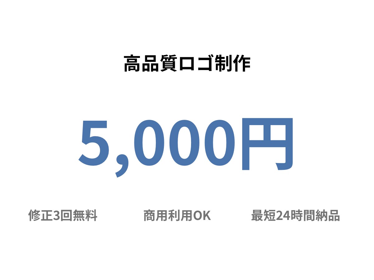 高品質ロゴを24時間以内に制作します 修正3回無料・商用利用OK・高品質ロゴ イメージ1