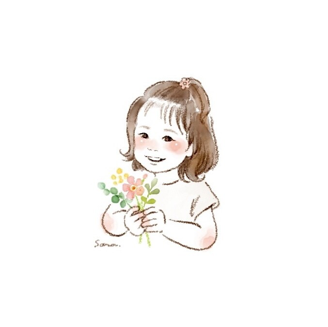優しい水彩タッチの似顔絵描きます 色鉛筆と水彩風の優しいタッチでおしゃれな似顔絵を描きます◎ イメージ5