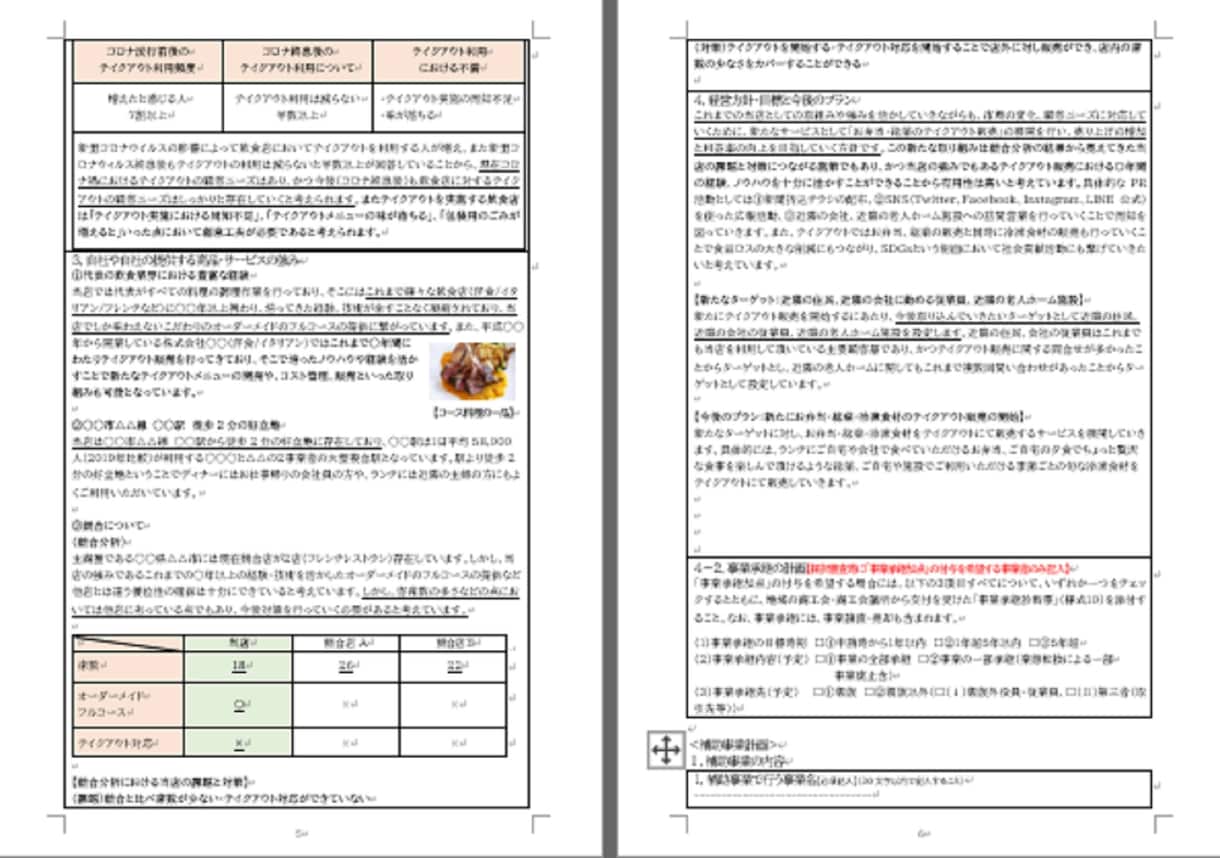 飲食店★持続化補助金採択書類をお譲りします 採択済みの事業計画書を【テンプレート】としても利用できます！ イメージ4