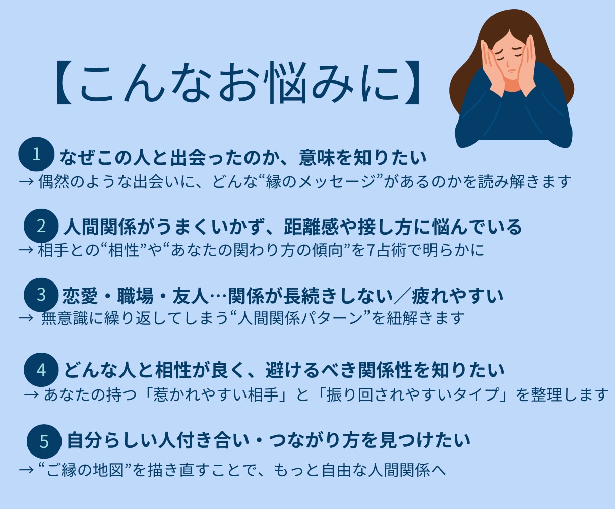 7占術で人間関係の相性とご縁を総合鑑定します 相性とご縁・人間関係を7占術で占う診断と的確な総合鑑定 イメージ4