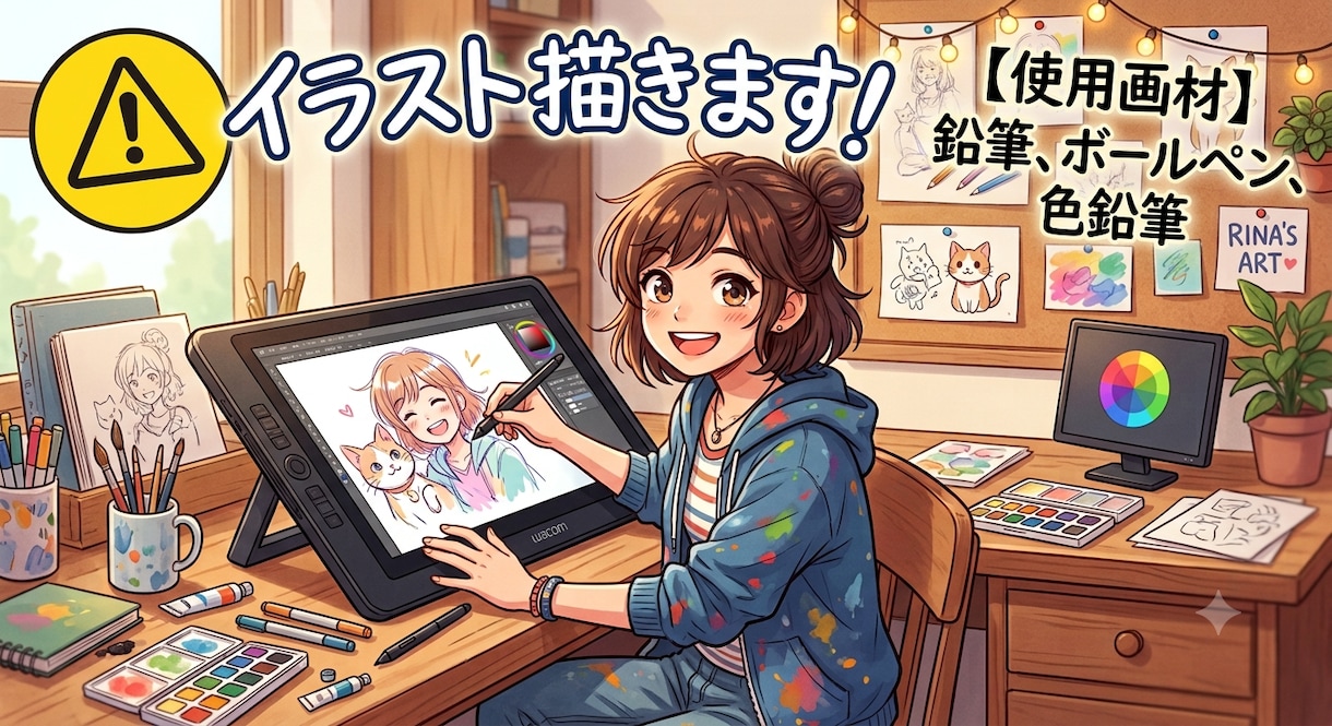 小さいお子様専用のイラスト描きます お客様とご一緒に一つの作品を全力で作りましょう イメージ1