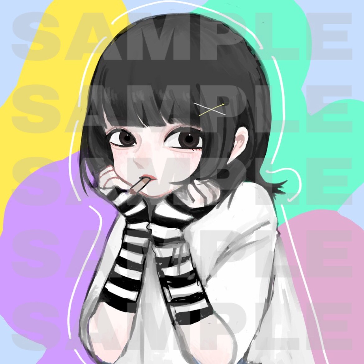 SNS用アイコン制作します 女の子、厚塗り、可愛い、デフォルメを描くのが得意です♡ イメージ3