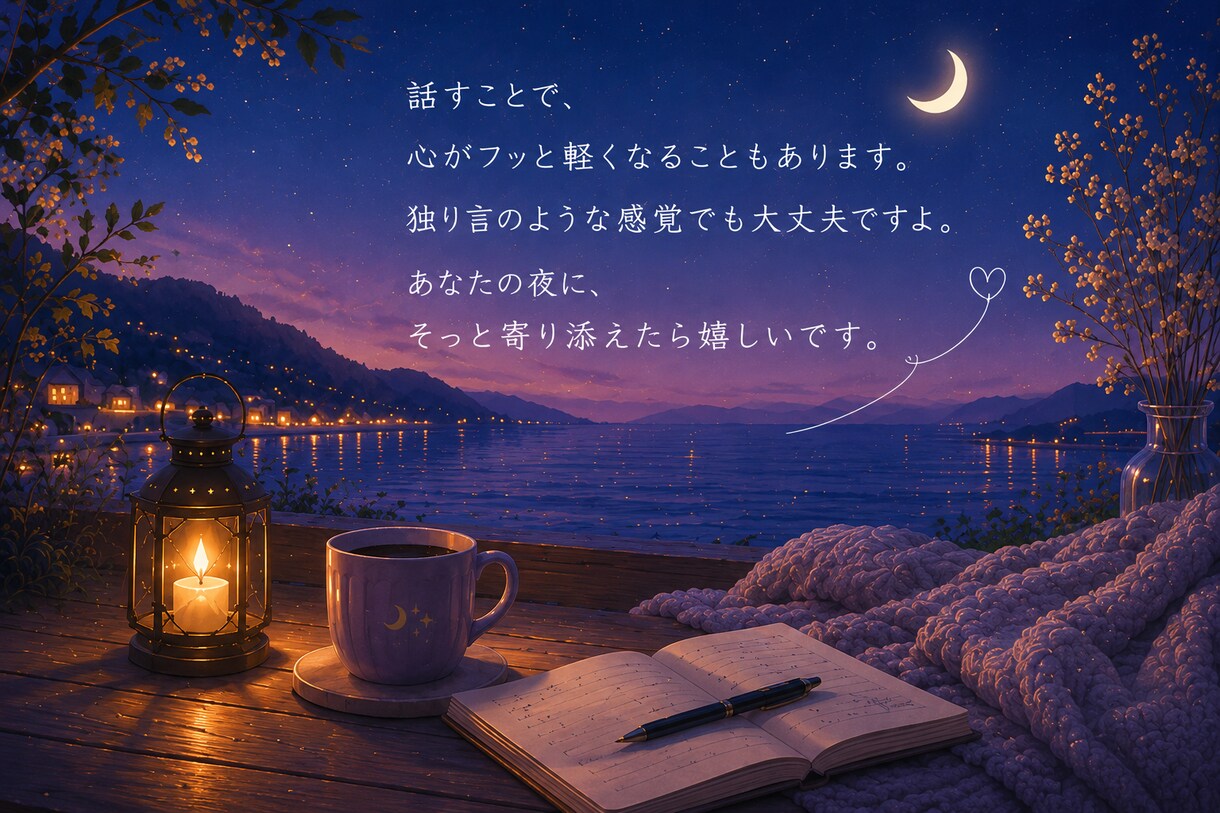気を遣い過ぎて疲れた夜、お話聞きます 上手く話せなくても大丈夫です♪ イメージ4