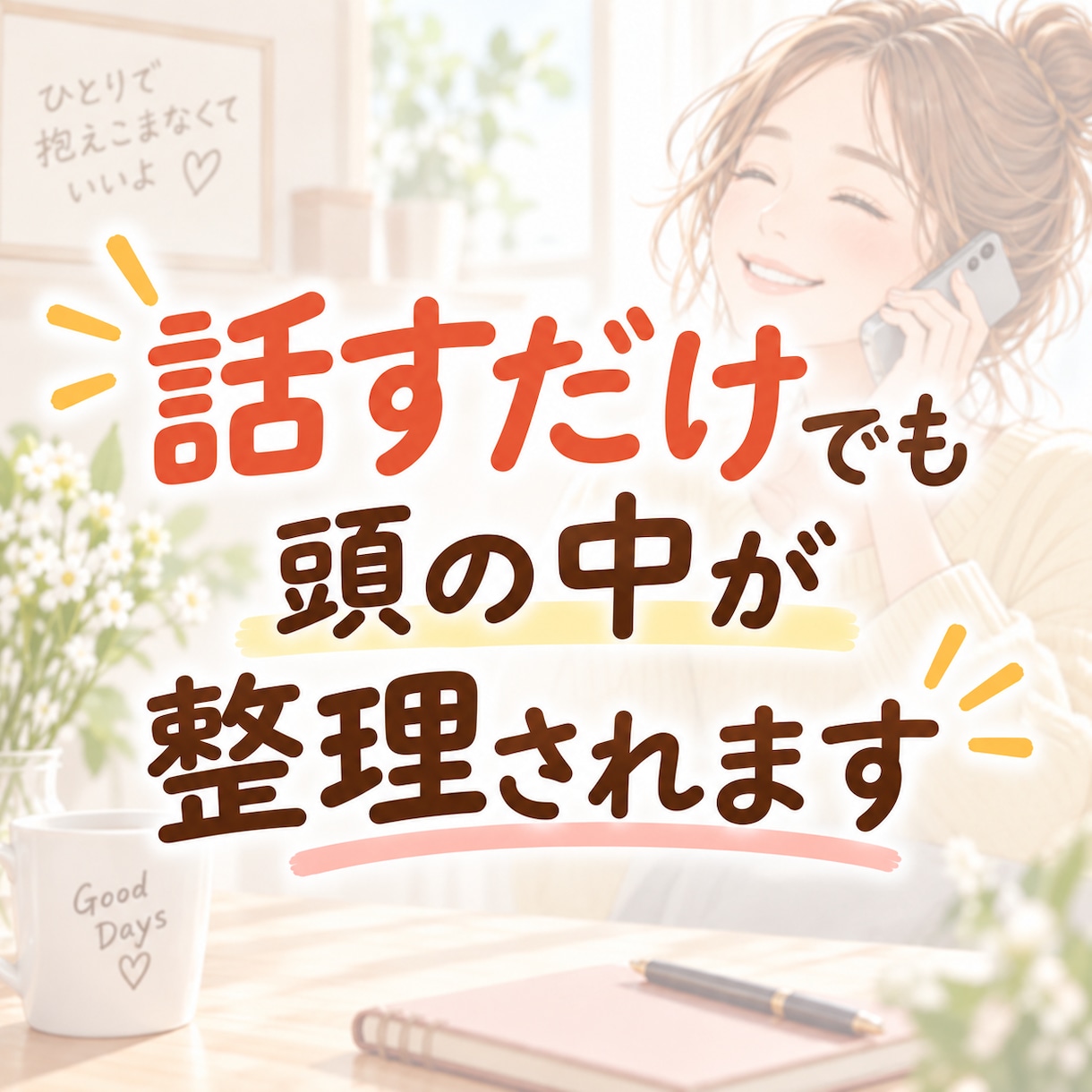 もう自己否定はストップ！一緒に気持ちを整理します 出来ていることを見つけて、自己肯定感を上げるお手伝いします！ イメージ2
