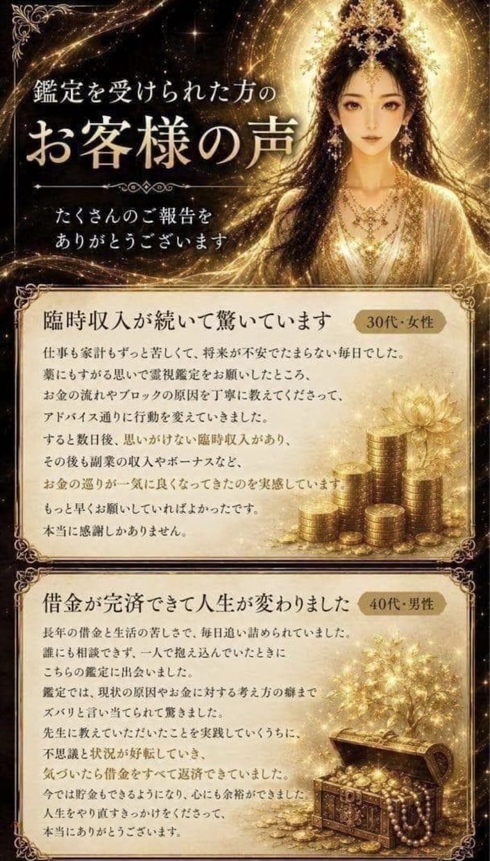1時間以内スピード霊視鑑定します 【今すぐ知りたいお気持ちに、迅速にお応えします】 イメージ2