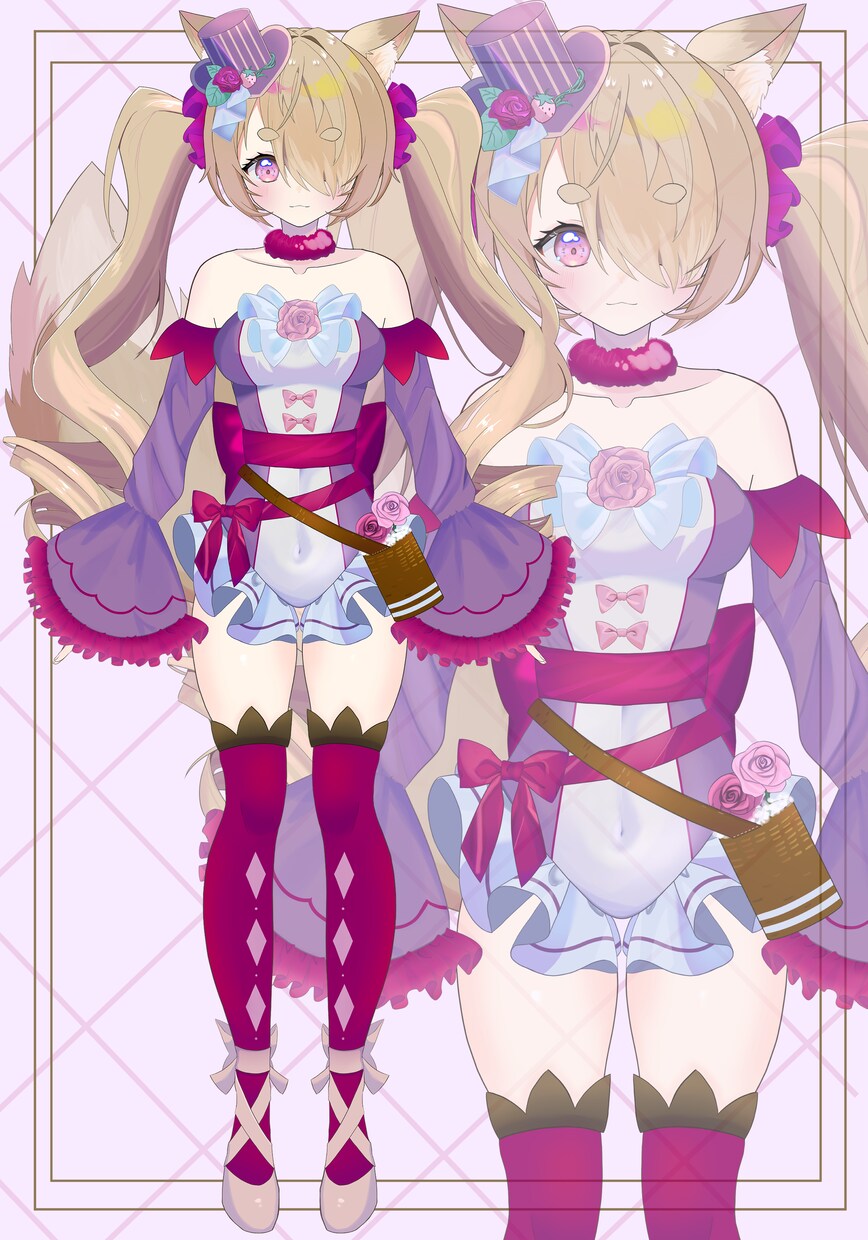 Vtuberパーツ分けイラスト＋三面図を作成します 理想のお姿を、一緒にお作りします！ イメージ3