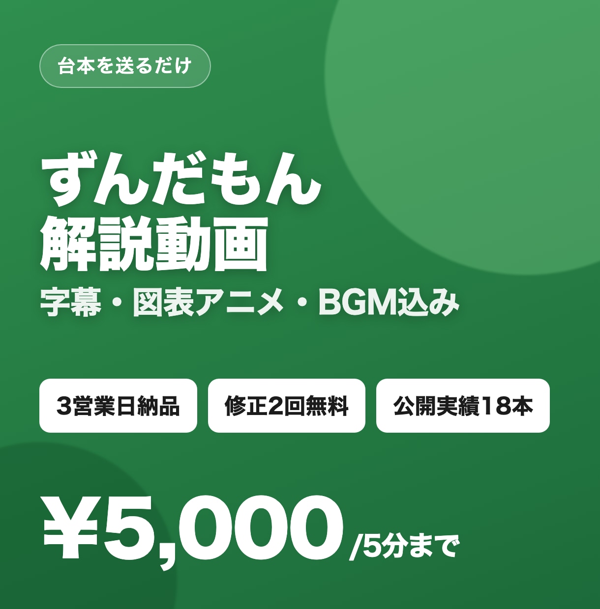 ずんだもん解説動画を台本丸投げで作ります 台本のみでOK。3営業日納品。公開実績18本 イメージ1