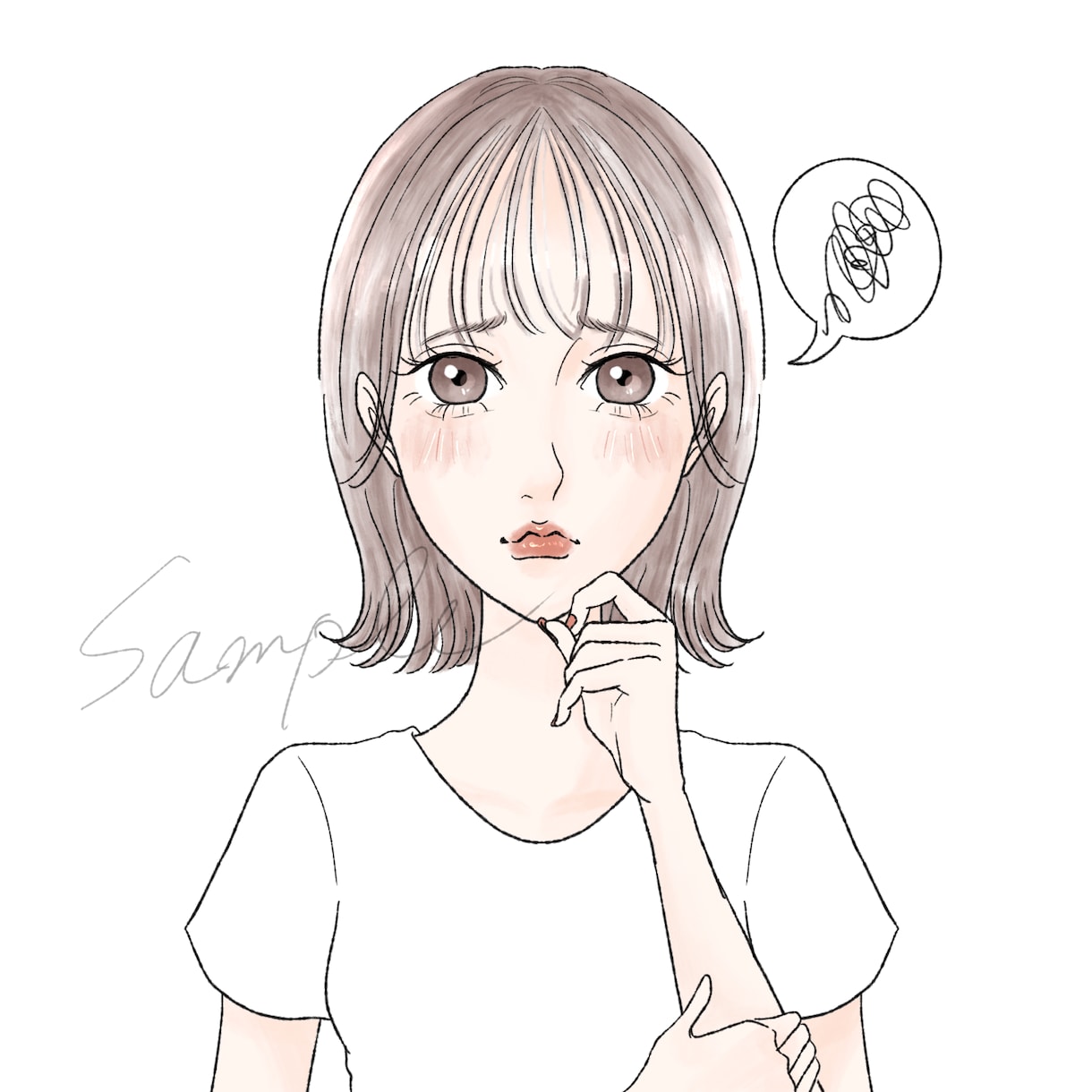 水彩風がふんわり優しいお洒落なアイコン描きます 可愛くこだわりを詰め込んで♡女性らしい仕草が得意 イメージ9