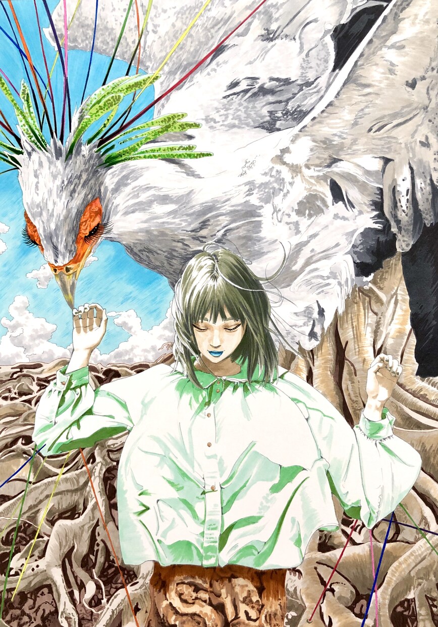 A4イラスト原画販売します 今まで描いてきたイラスト原画を額装して販売します。 イメージ7