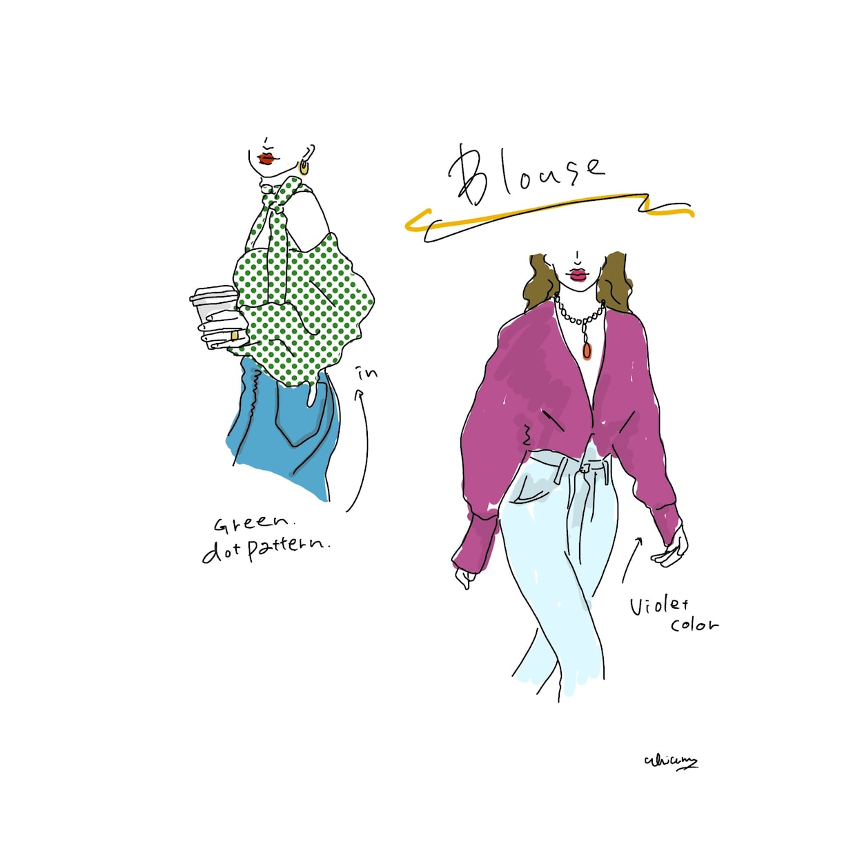 スナップ風でオシャレなイラストを描きます ファッション好きな方にオススメ イメージ4