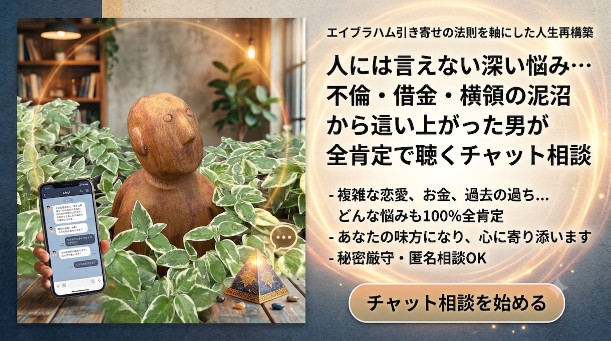 不倫借金横領から這い上がった男が相談にのります どんな過去も否定せず、100％あなたの味方になって聴きます イメージ1