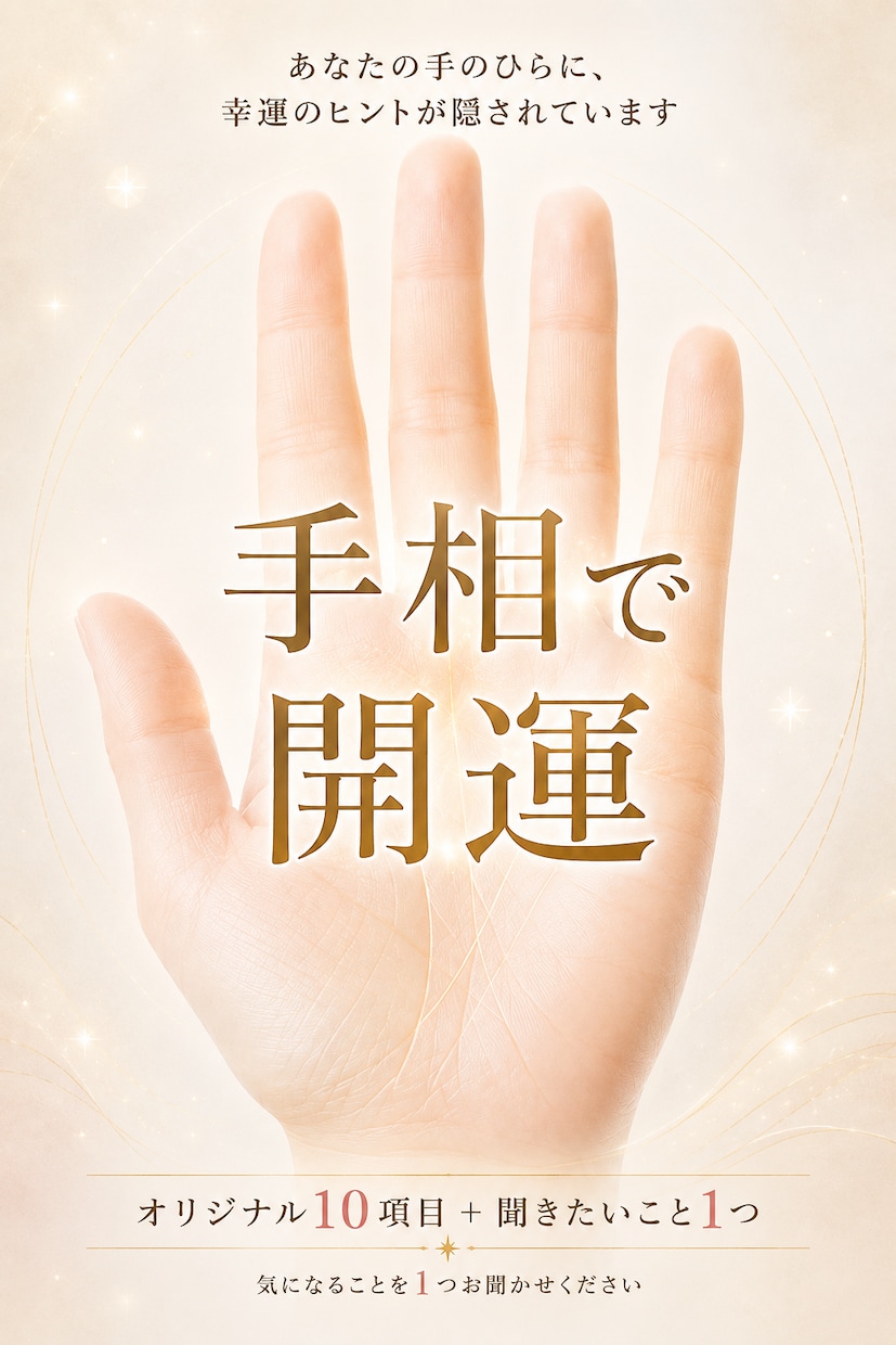 手軽に占いえます オリジナル手相占い。聞きたいリクエストも可能！ イメージ1