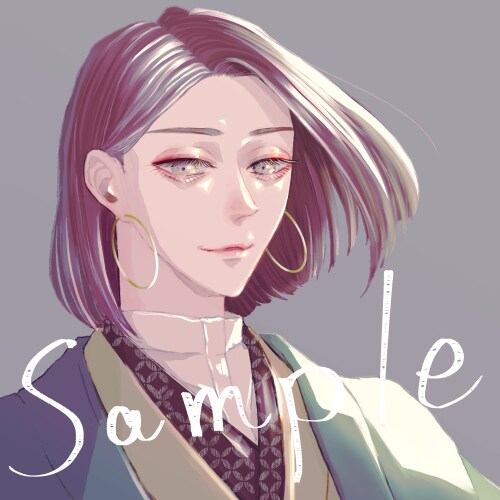 アイコン作成いたします 厚塗り風のイラストにて/イケメン/美男子/美形/耽美 イメージ3