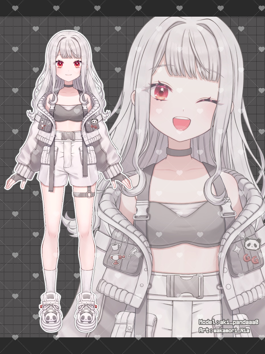 Vtuberさん向けのかわいい2Dモデル制作します モデリング、イラスト、パーツ分けのみの制作も対応可能です♪ イメージ9