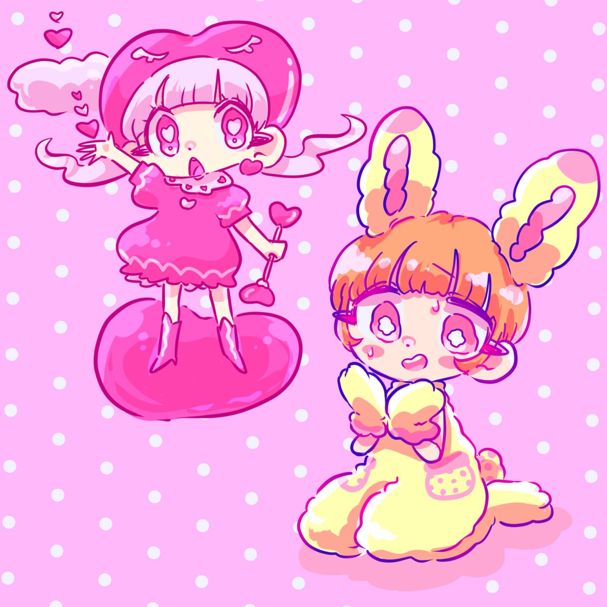 個性豊かなキラキラでかわいいイラスト描きます SNSアイコン、グッズ、挿絵、似顔絵などのイラスト♡ イメージ7
