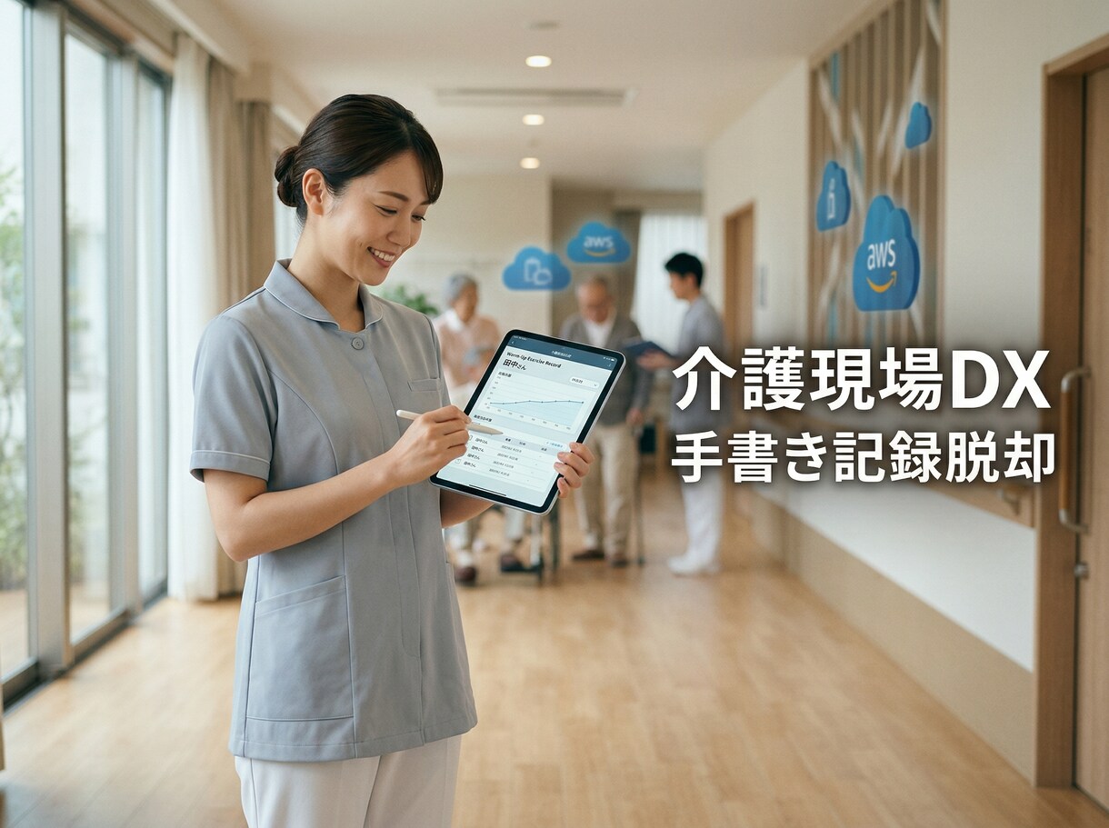 介護現場のアナログ記録を無くすシステム構築します 手書きの介護記録や申し送りをデジタル化し、業務負担を軽減 イメージ1