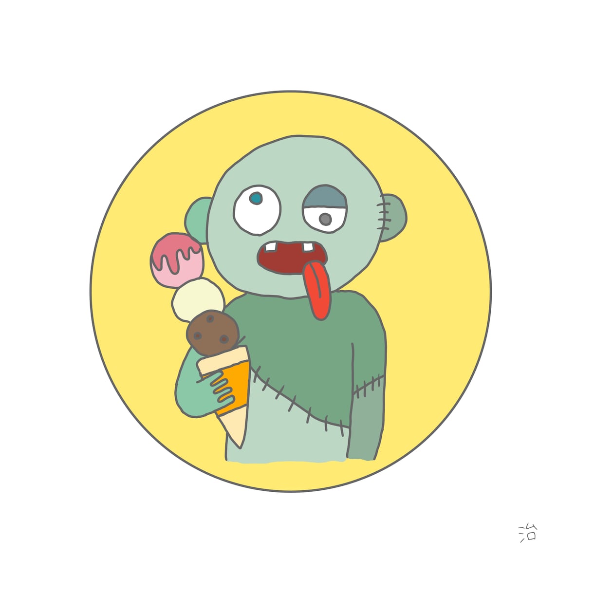 ゾンビをメインにイラスト作成します 可愛くてちょっと不気味、ゾンビの魅力をあなたに！ イメージ5