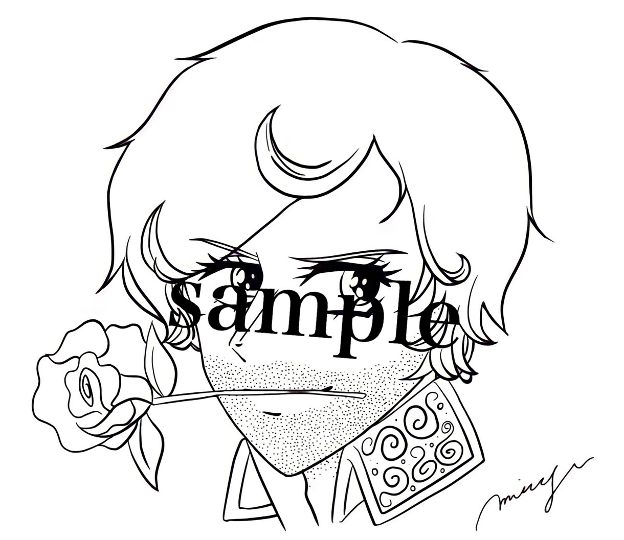 Twitterやインスタアイコン用イラスト描きます おしゃれで落ち着きのあるそして透明感のあるイラストを イメージ5