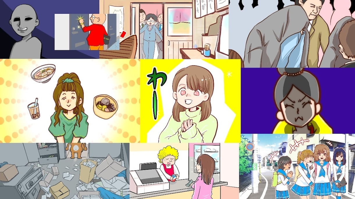1日納品可！YouTube漫画イラスト作ります 【スピード重視/修正費込】1枚1500円5枚迄1日納品可能★ イメージ2
