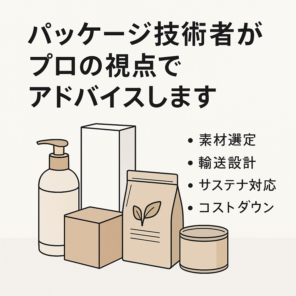 日用品・化粧品のパッケージのアドバイスをします 元大手日用品メーカー技術者が設計・改善をアドバイスします！ イメージ1