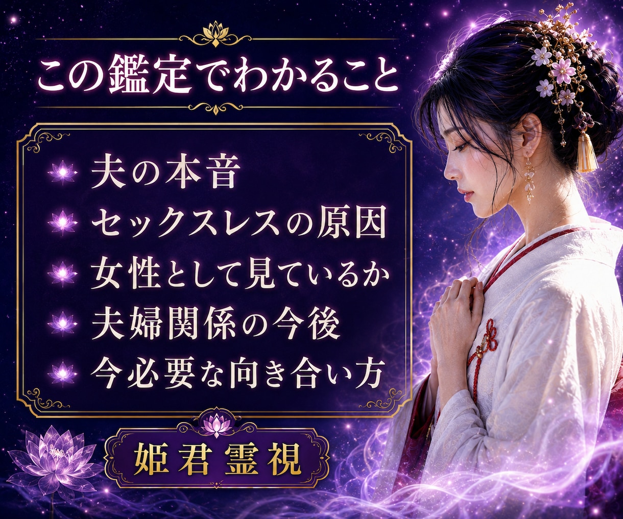 夫はまだ私を女性として見ていますか霊視します 愛情・夫婦の温度差・触れられない寂しさを読み解きます イメージ3