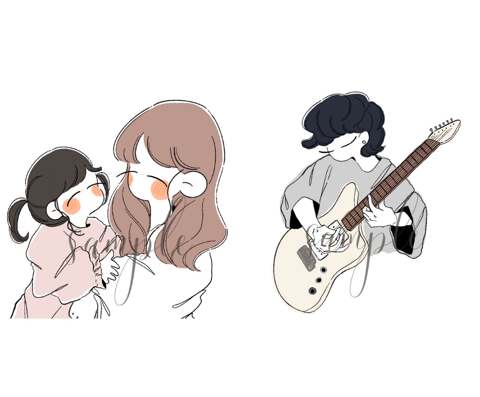 大人可愛い♡おしゃれなシンプル線画アイコン描きます 男性にもおすすめ◎｜ウェディング｜韓国風ナチュラルイラスト イメージ3