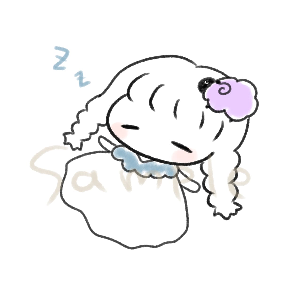 ゆるすぎるイラスト作成します ︎✿ おまけに少し/3色でシンプル仕上げ イメージ3