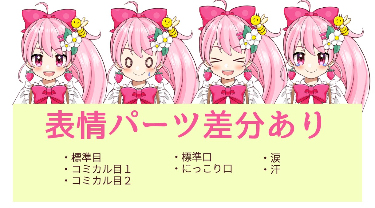 Live2D用パーツ分けイラスト描きます キャラクターデザイン込み！フリル・レース・リボンが得意です♡ イメージ2