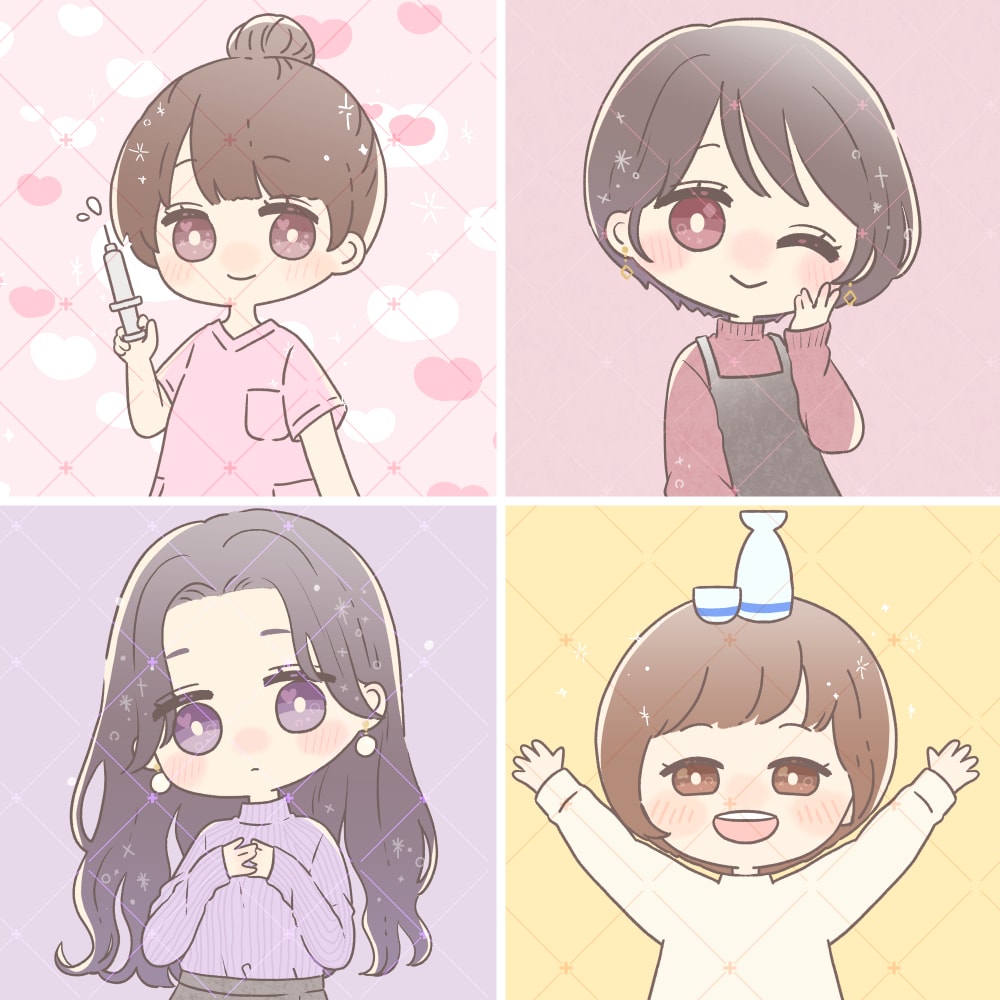 キラッと＊ゆるふわ可愛い♥ミニキャラ描きます 商用利用OK｜あなたの活動が、もっともっと映える！ イメージ4