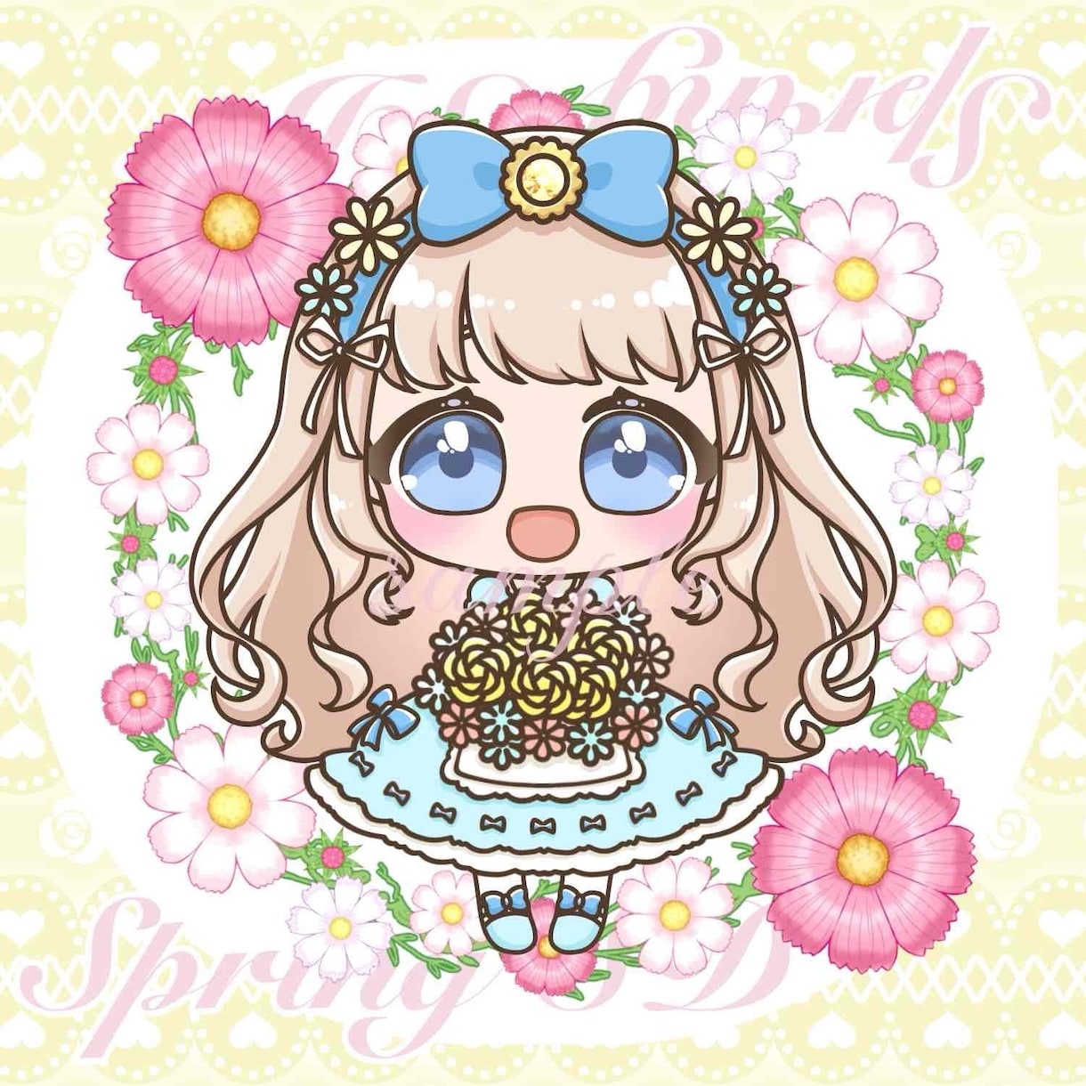 あなたのお姿で制作！春の量産SDイラスト制作します 使いやすい、見やすくかわいいミニキャラを丁寧に仕上げます！ イメージ6