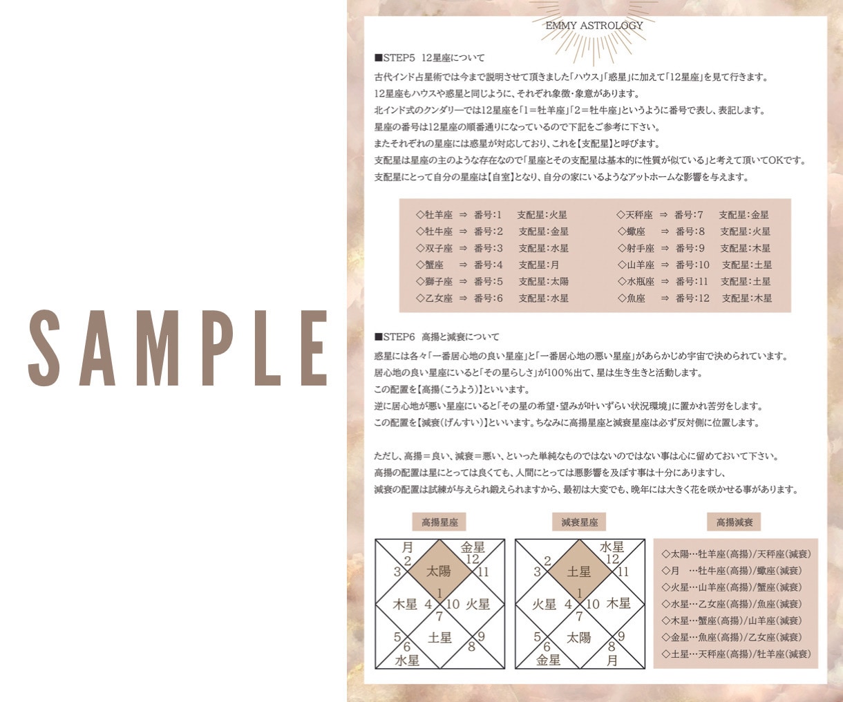 古代インド占星術の星の読み方を丁寧に解説します ◆丁寧な解説とオリジナル鑑定書付き◆ イメージ4