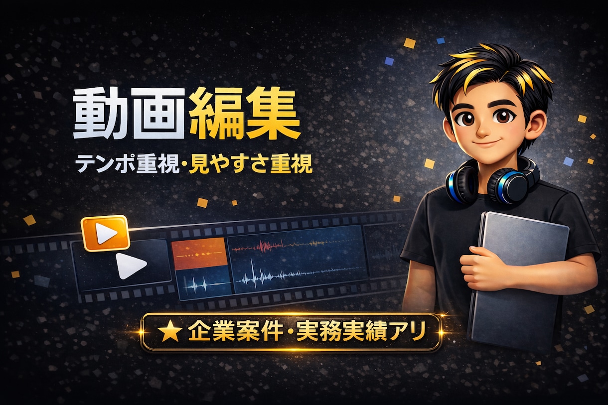 動画編集/カット・テロップ・BGM対応します 視聴維持率を意識した、最後まで見られる編集をします イメージ1
