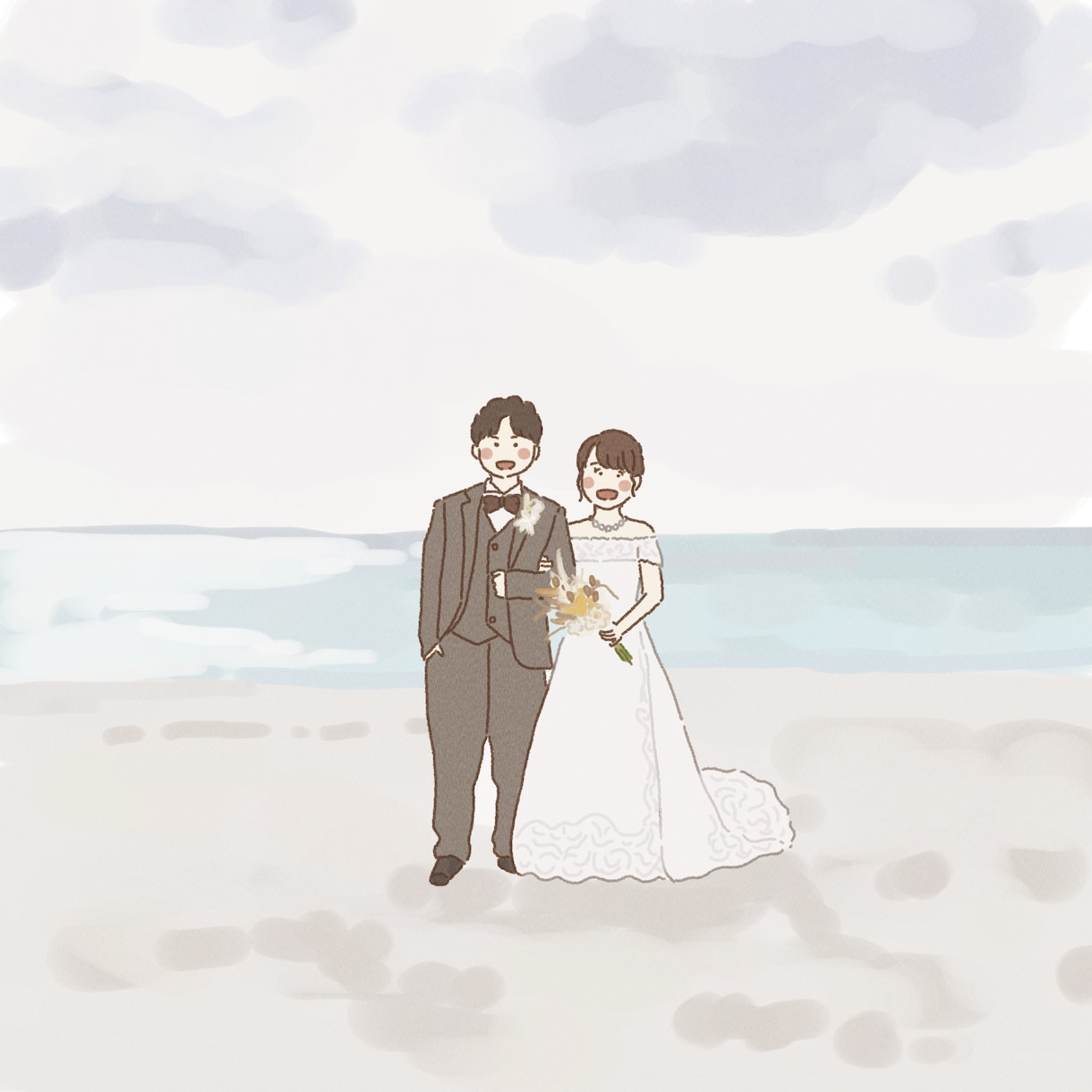 ゆるふわな似顔絵を描きます 結婚式・記念日のプレゼントやSNSアイコンなどにどうぞ イメージ3