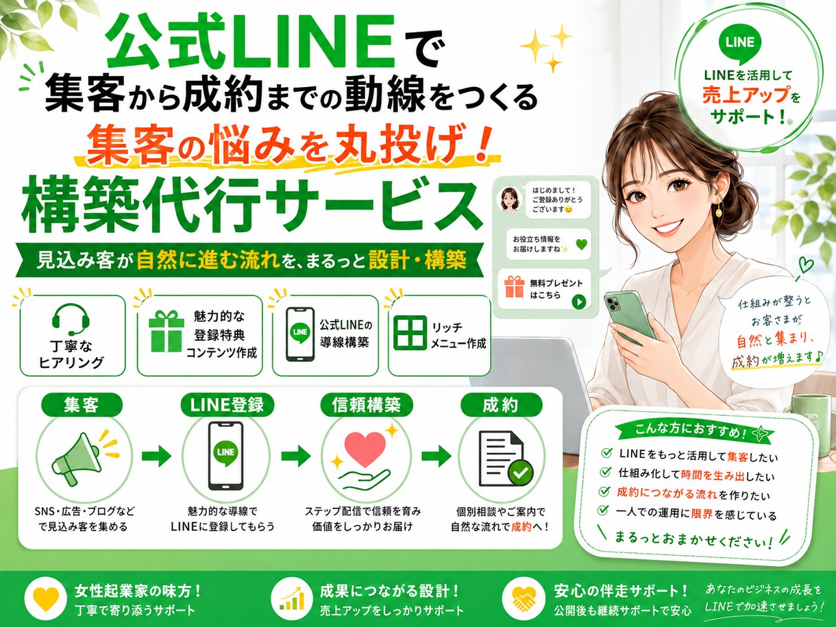 あなた専用★全自動で働くシステムを構築します LP～公式LINE構築まで、あなたのビジネスを完全仕組み化！ イメージ1