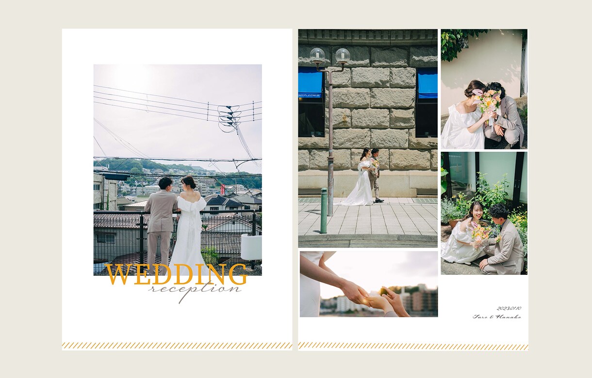 セミオーダーのプロフィールブックを制作します 会場の雰囲気に合わせたお洒落な一冊を。 イメージ1