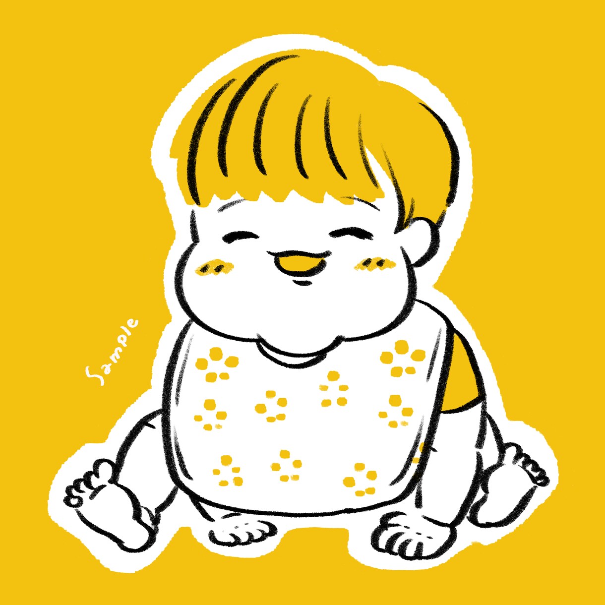 赤ちゃんの似顔絵を描きます あなたの赤ちゃんの似顔絵を描かせてください イメージ4