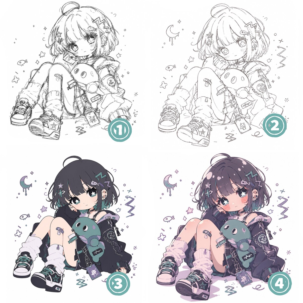 商用込み◎儚かわいいちびキャラ描きます 実績作り10名限定価格です♡♪ イメージ4