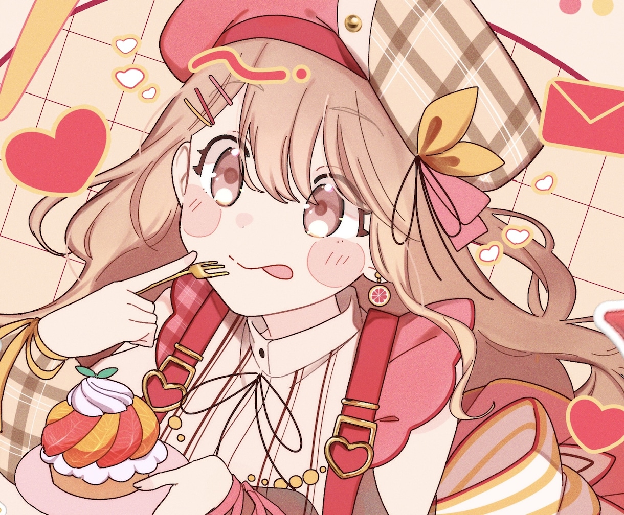 アイコン・サムネ等に！ポップで可愛い一枚絵描きます キャラデザ・商用利用OK！背景なし割引あり！ イメージ1