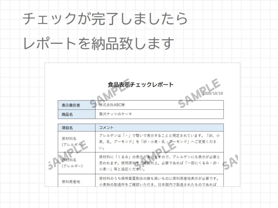 上級食品表示診断士が食品表示をチェックします ご用意いただくのは完成した食品表示のみ！ イメージ8