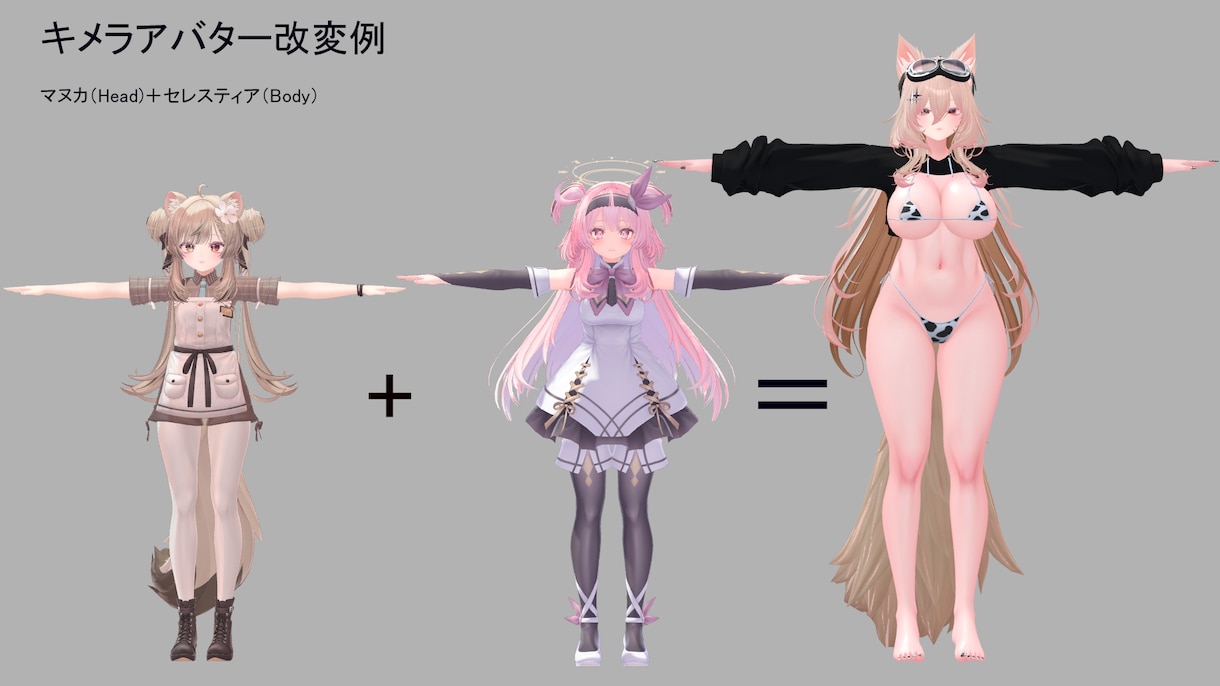 VRChatのアバター改変の代行をいたします 「あなたのなりたい姿」を叶えませんか？アバター改変お手伝い！ イメージ4