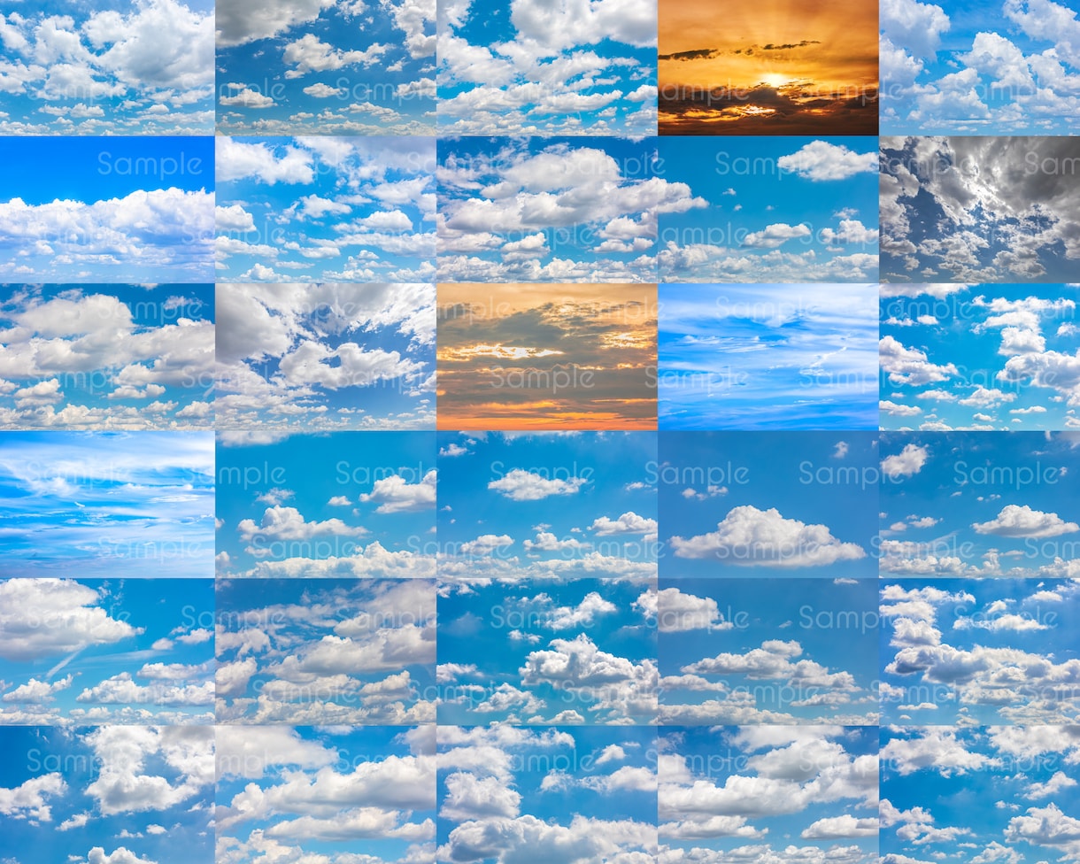 大量の空・雲素材を提供します 写真の空合成や空素材をお探しの方へ６４点の空素材！ イメージ2